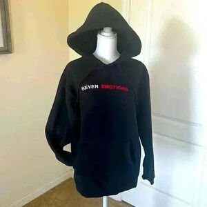 Seven Emotions Super Rare Devil and Angel Wing Rhinestone Hoodie Size XS Unisex